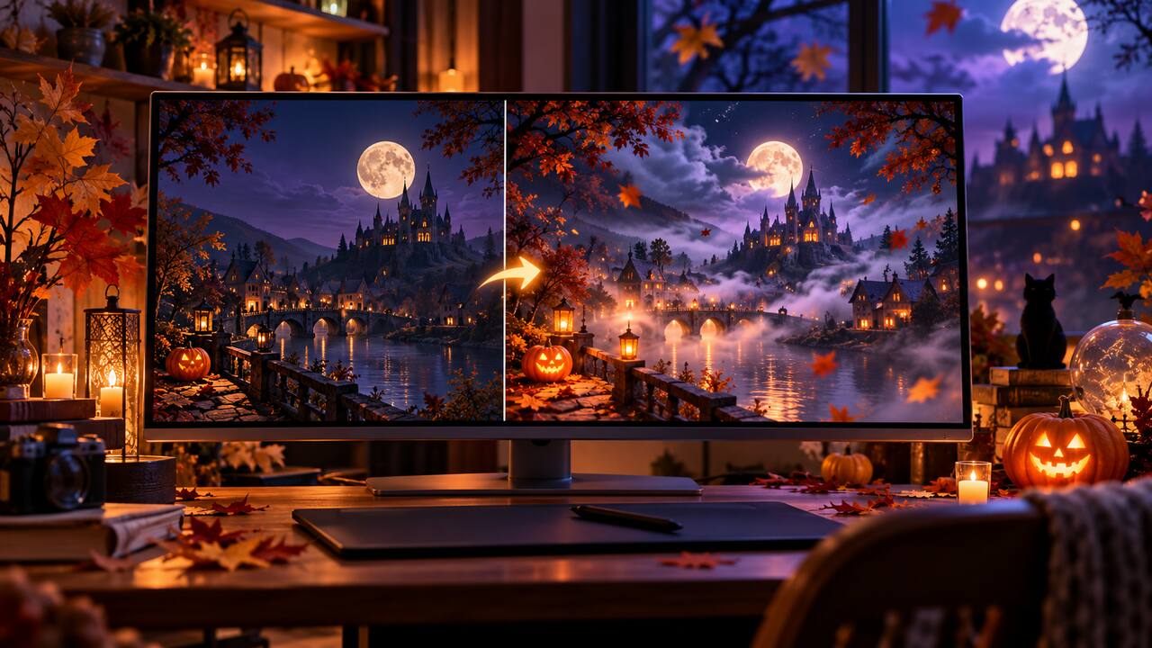 FilmoraのAI画像から動画生成でハロウィン背景を動かす