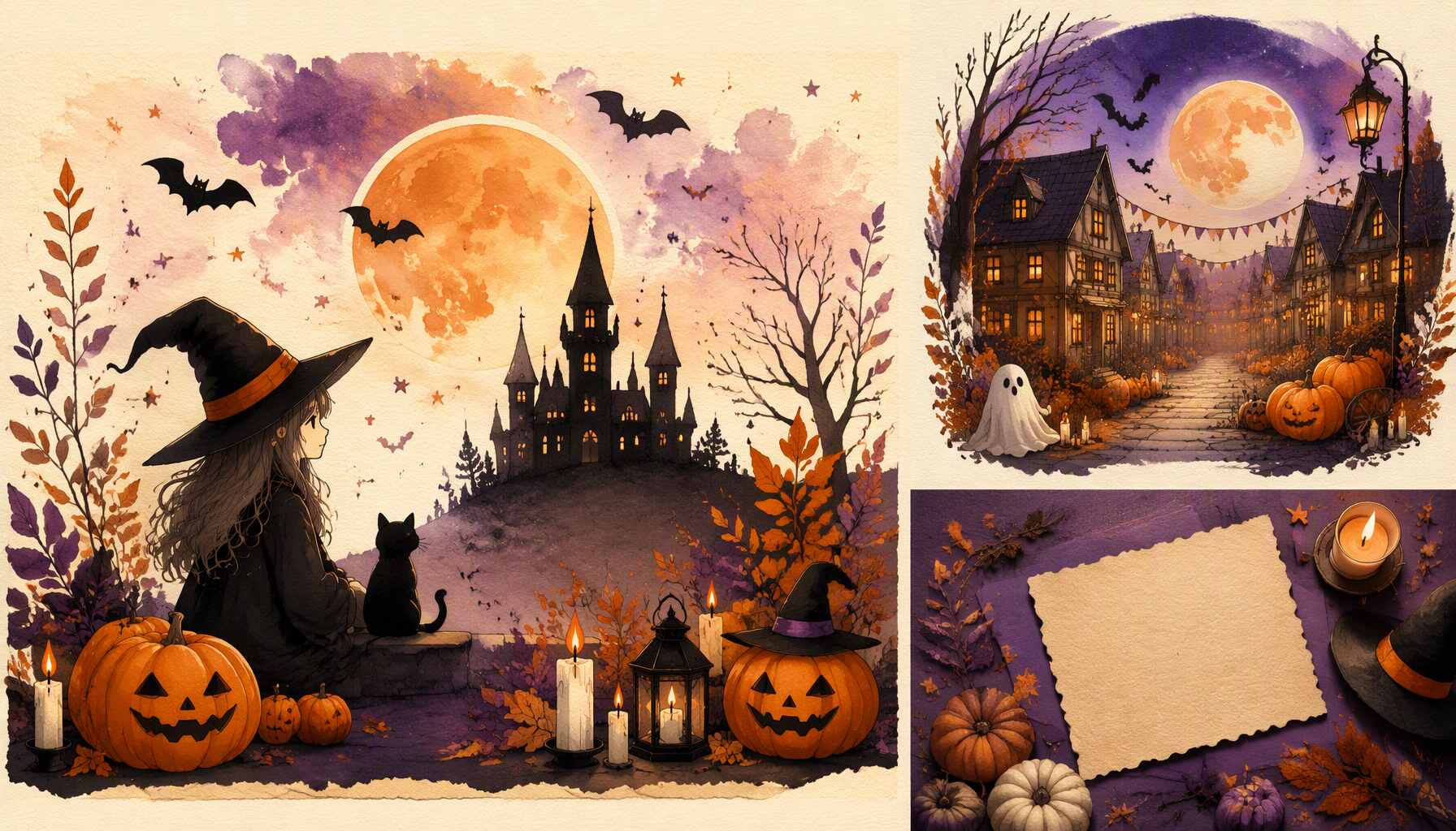 AI画像からプロンプト生成を使ってハロウィンイラストを活用するイメージ