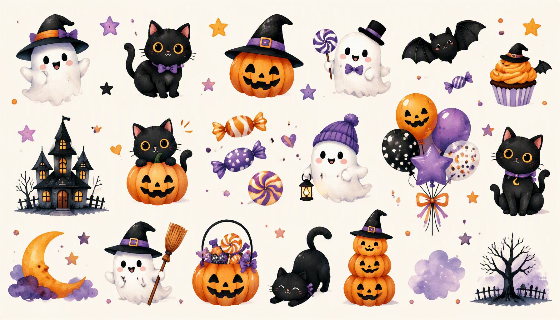 AIステッカー生成を使ってハロウィンイラストを活用するイメージ