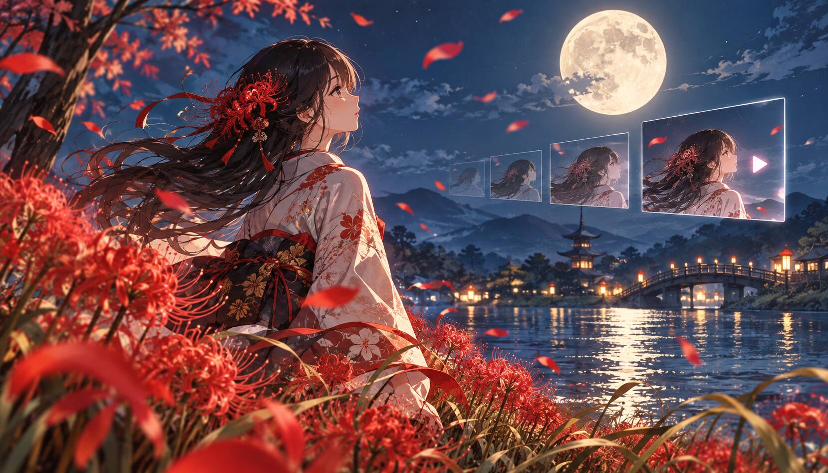 FilmoraのAI画像から動画生成で彼岸花を動かす