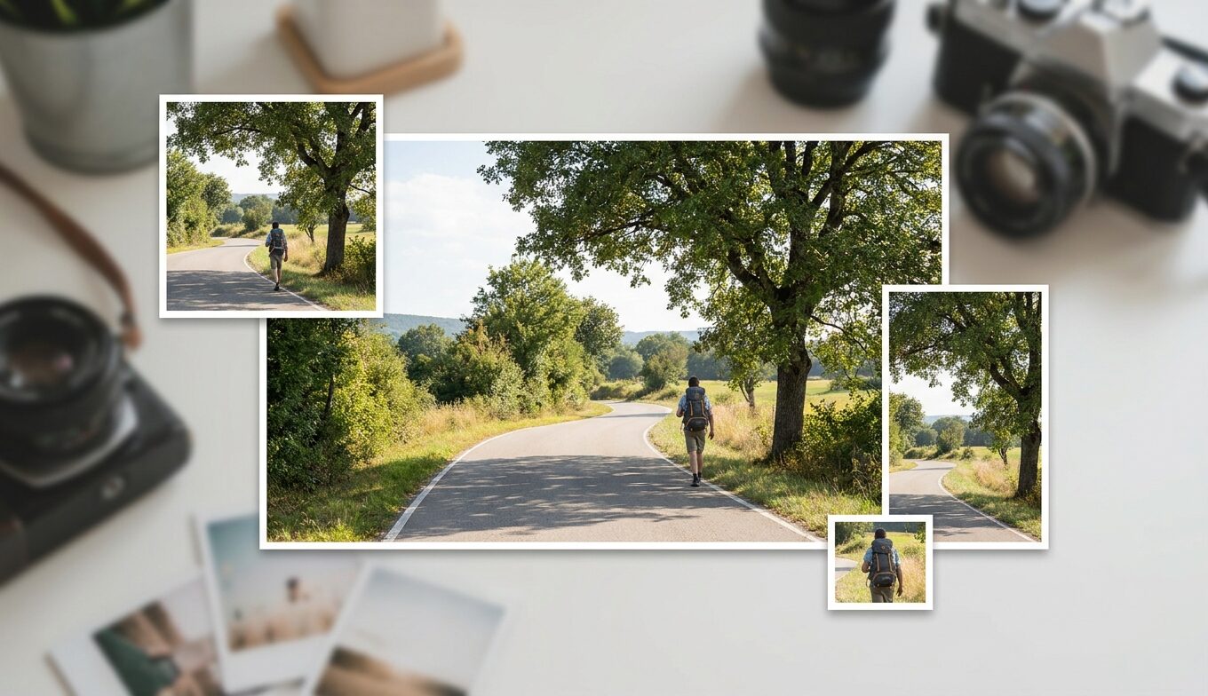 Filmoraのオートリフレームで画像拡張素材を複数比率に整えるイメージ