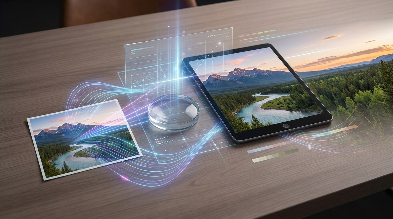 FilmoraのAI画像からプロンプト生成で画像拡張指示を作るイメージ