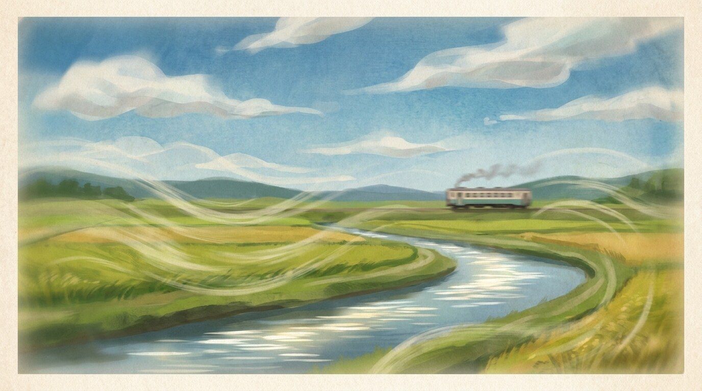 FilmoraのAI画像から動画生成で田舎風景イラストを動かすイメージ
