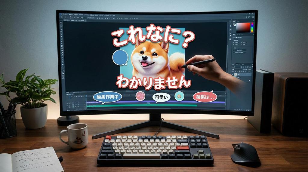 FilmoraのAI画像生成で犬ミーム素材を作成