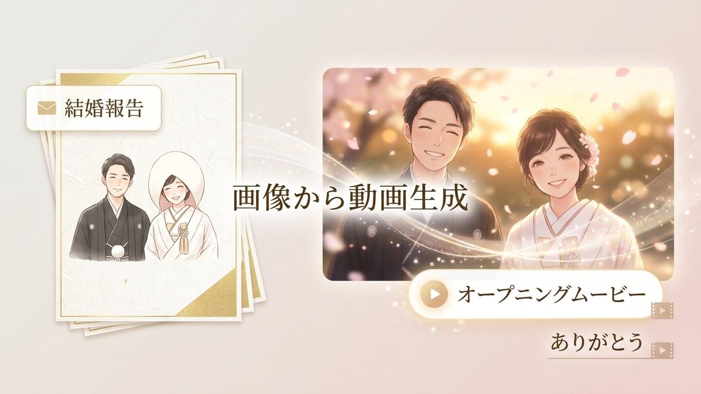 Filmoraで結婚式メッセージカードを動画化して結婚報告ムービーに展開