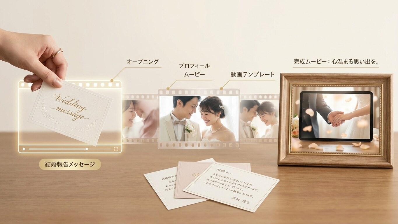 Filmoraの動画テンプレートで結婚式メッセージカードをムービー作品に仕上げる