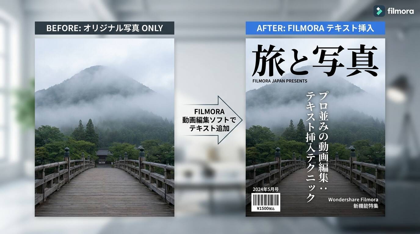 FilmoraのAI画像からプロンプト生成で雑誌表紙風スタイルを言語化