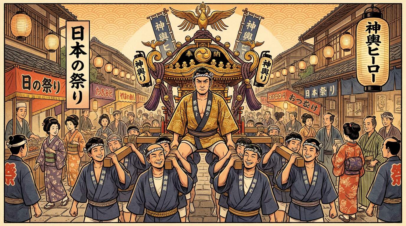 FilmoraのGPT Image 2で神輿イラストを作成