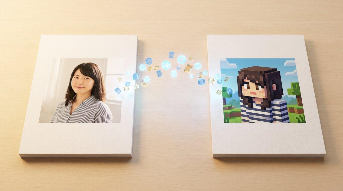 FilmoraのGPT Image 2でマイクラ風加工を作成