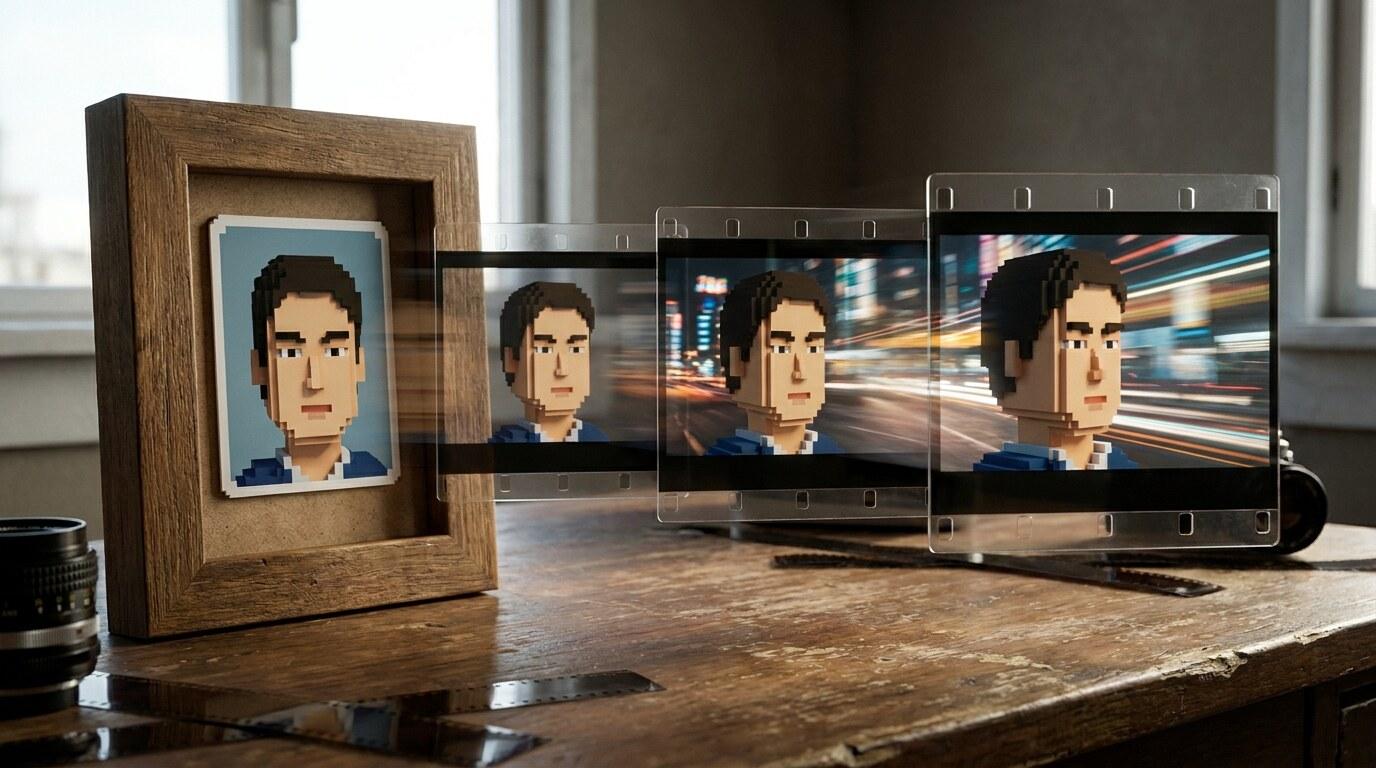 FilmoraのAI画像から動画生成でマイクラ風加工を動画化