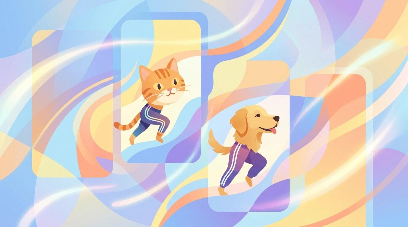 Filmoraのスマートショートクリッで猫や犬にヨガパンツ履かせる動画を編集