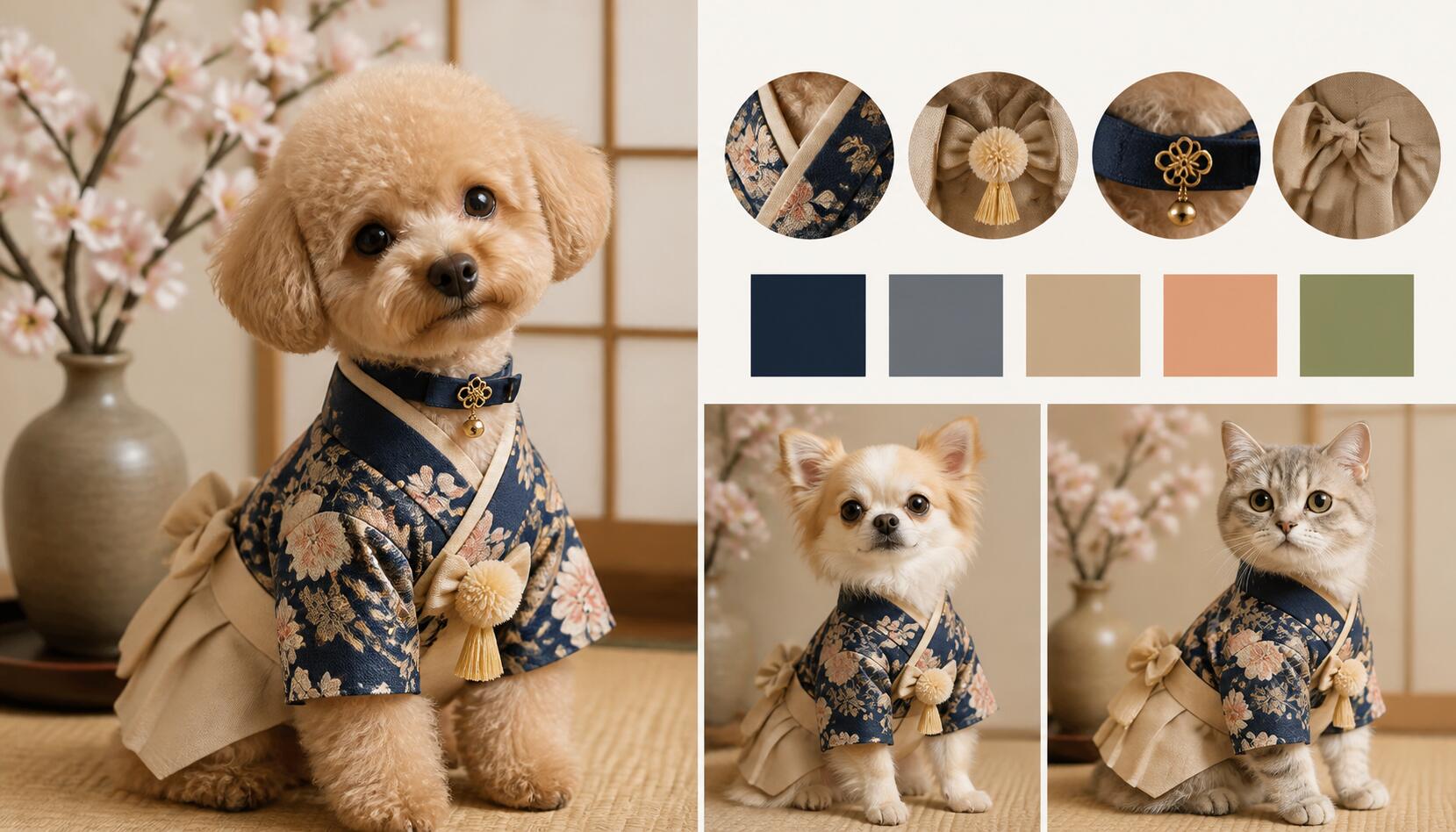 AI画像からプロンプト生成で理想のペット服コーデを分析するイメージ