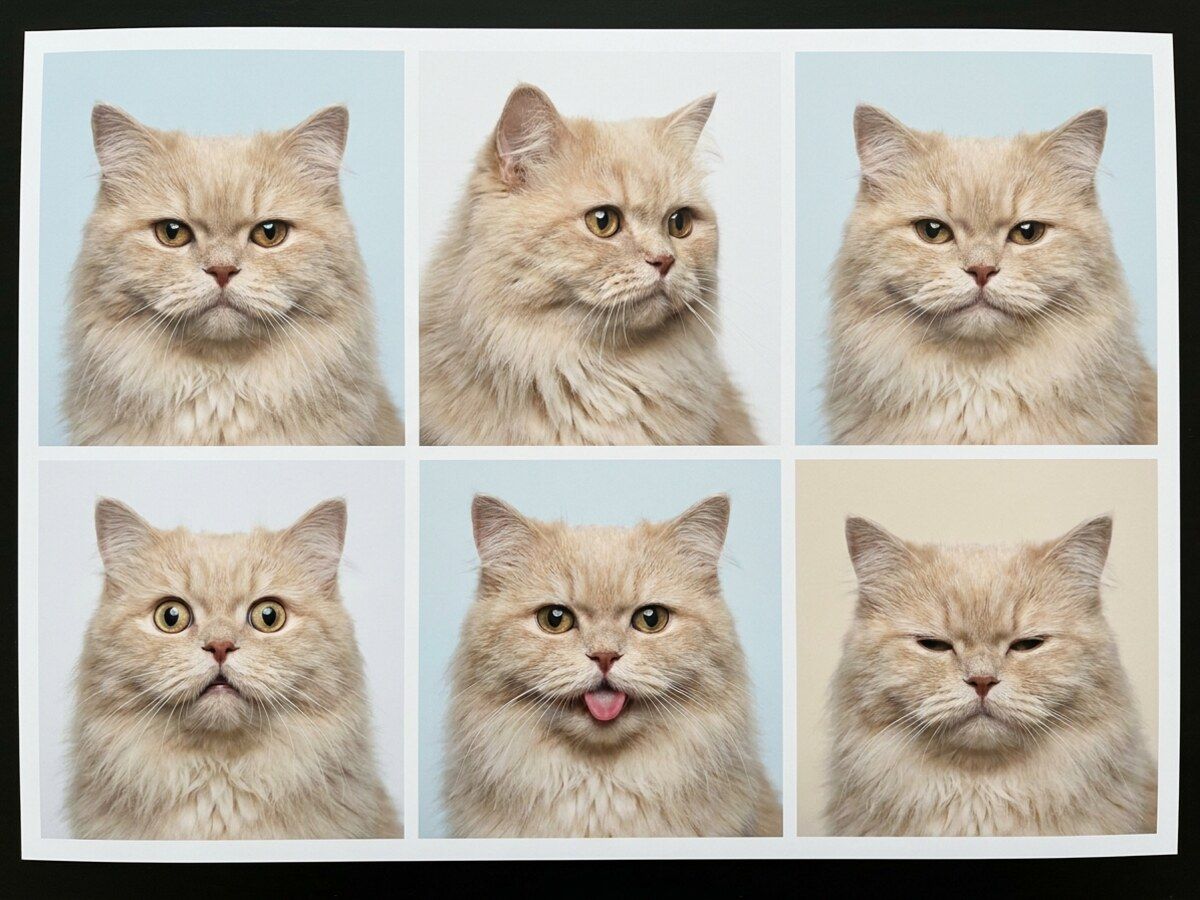 SNSアイコンに使いやすい犬猫のペット証明写真AI作例