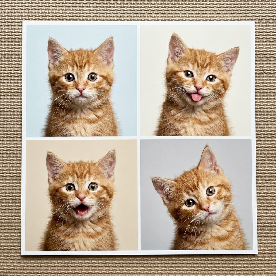 迷子札やペットプロフィールカード向けのペット証明写真AI作例