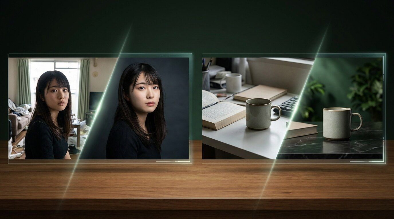 FilmoraのAIスマートカットアウトで背景を自然に変えるイメージ
