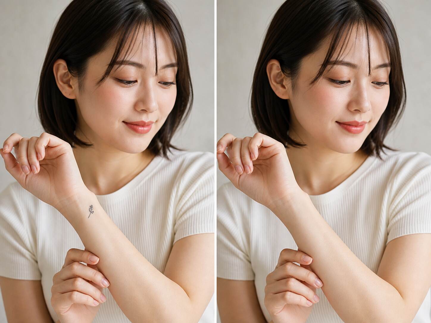 FilmoraのAI画像からプロンプト生成で写真から刺青除去の作風を分析するイメージ