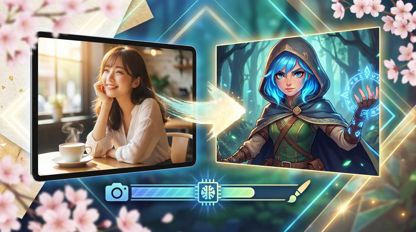 写真をキャラクター化