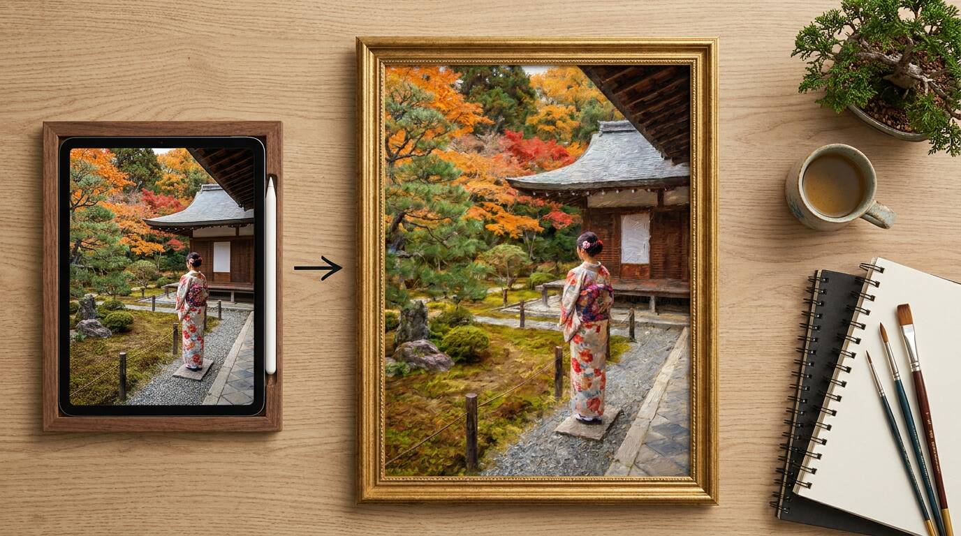 FilmoraのGPT Image 2で写真を絵画風に加工