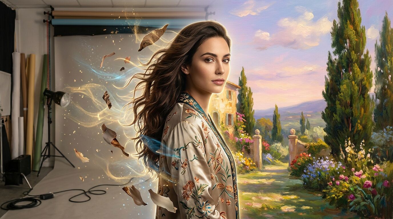 FilmoraのAIスマートカットアウトで絵画風素材を切り抜き
