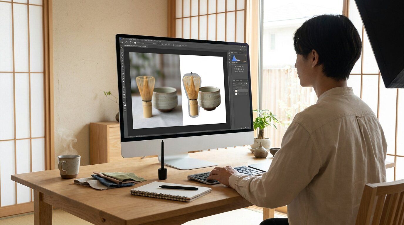 FilmoraのGPT Image 2で写真の背景を白くする素材を作成