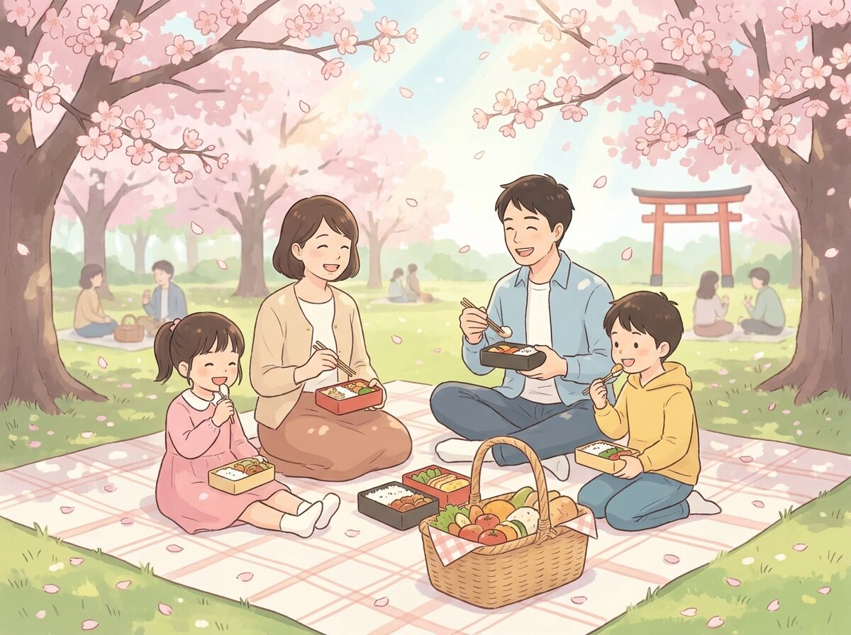ピクニックイラストAIプロンプト