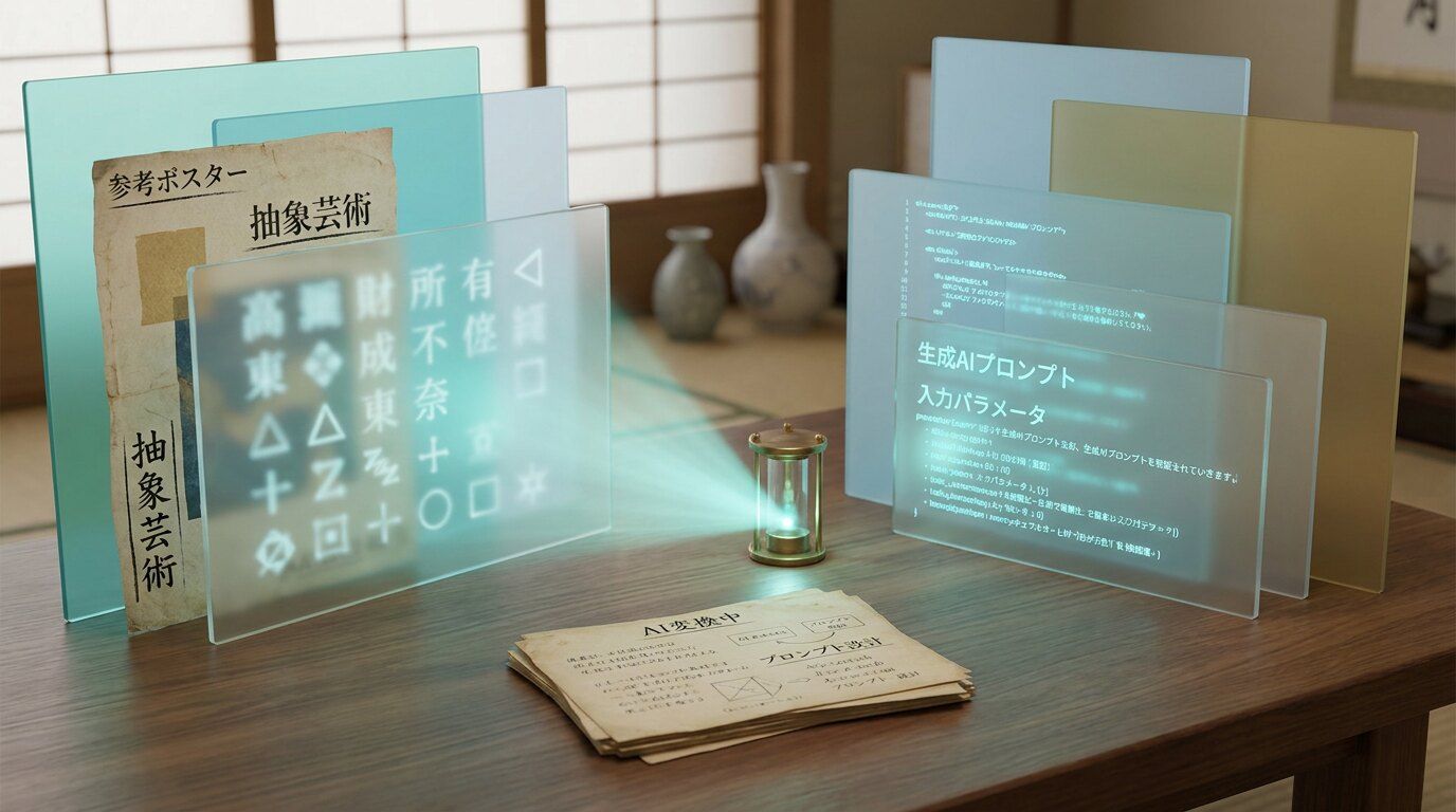 FilmoraのAI画像からプロンプト生成で参考ポスターの雰囲気を言語化