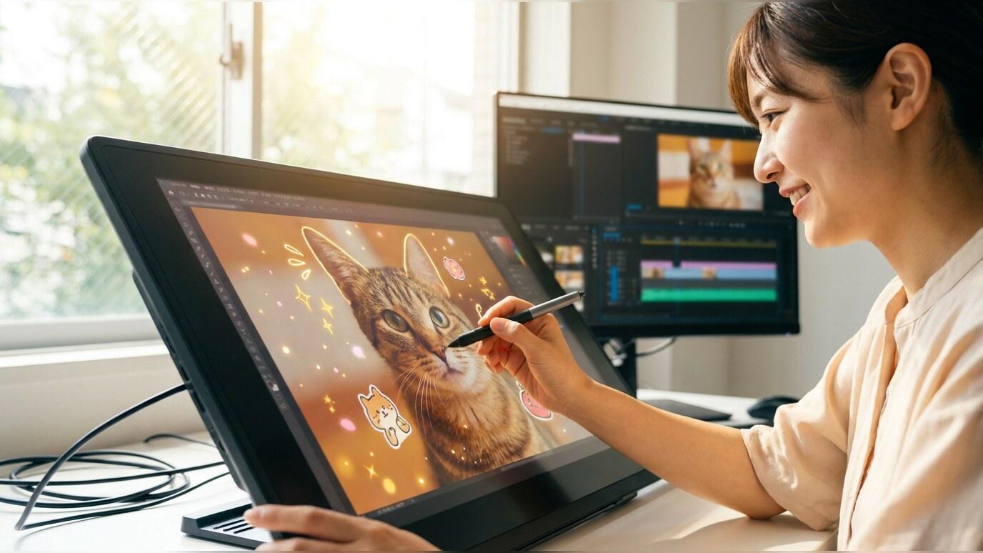動画エフェクトでらくがき加工を仕上げる