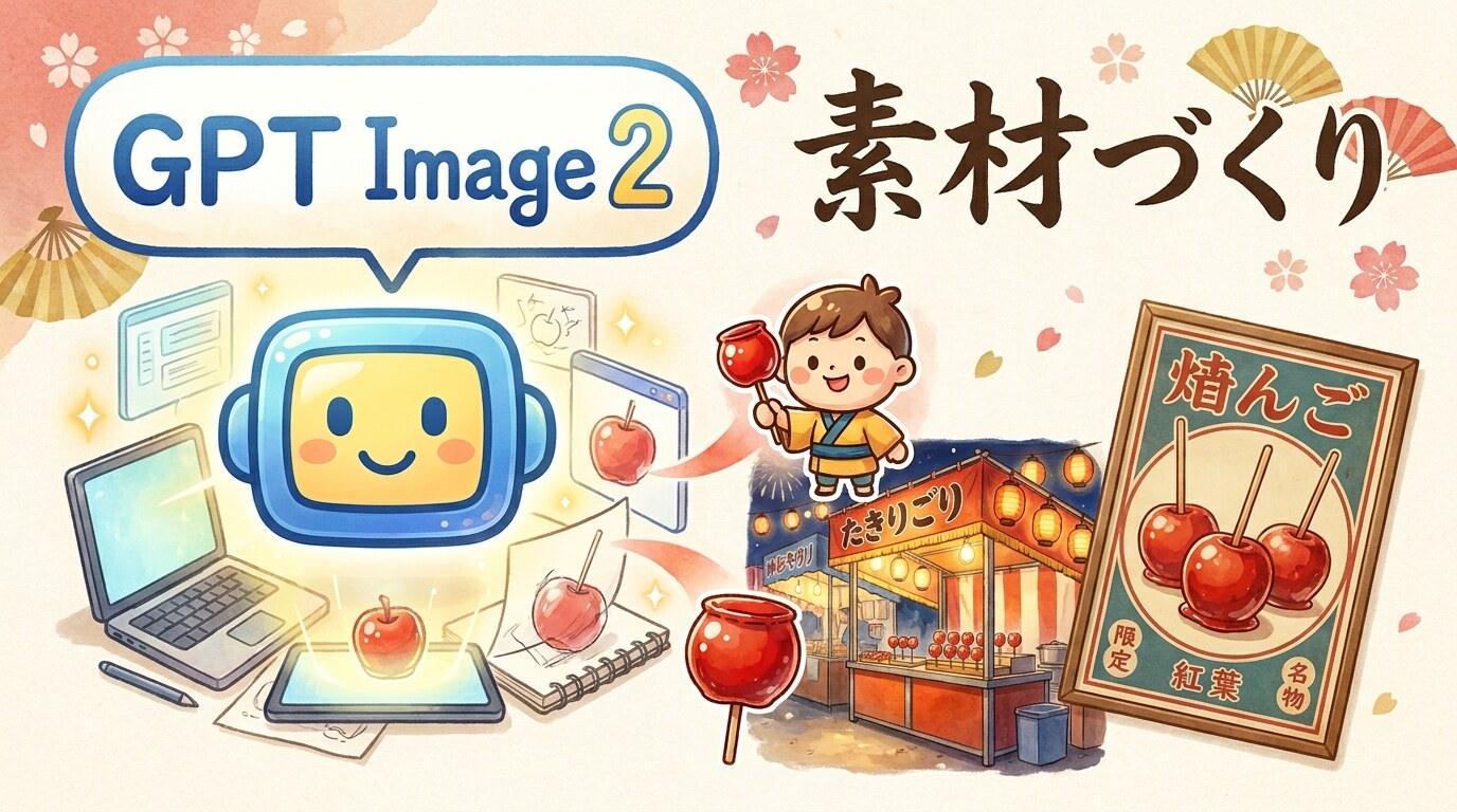 FilmoraのGPT Image 2でりんご飴イラストを作成
