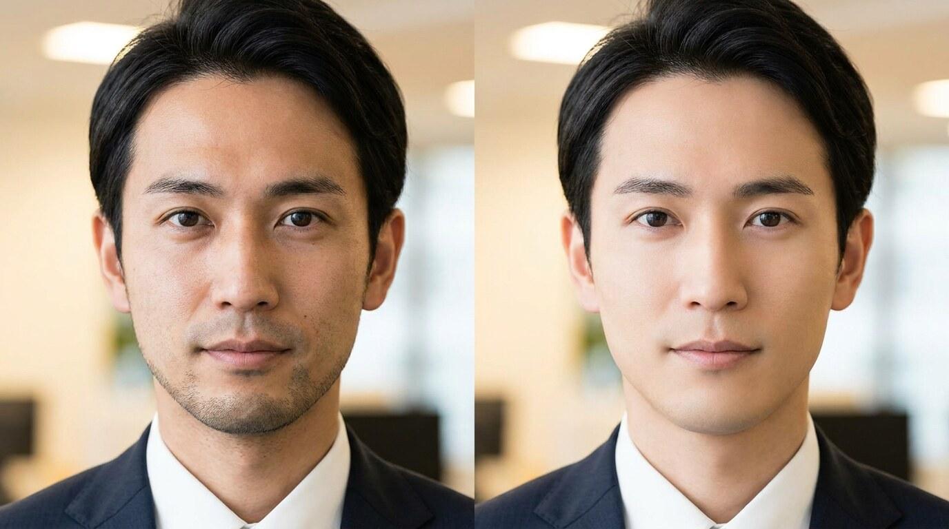 FilmoraのAIオブジェクトリムーバーで髭や影を自然に調整