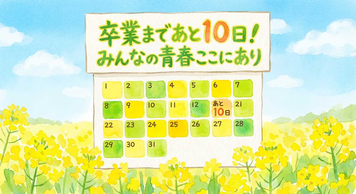 卒業カレンダ画像