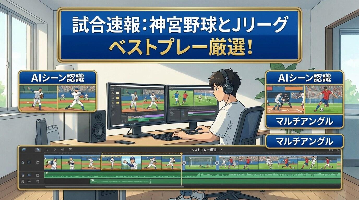 甲子園タイトルやスポーツ見出しを整えるデザイン文字テンプレート