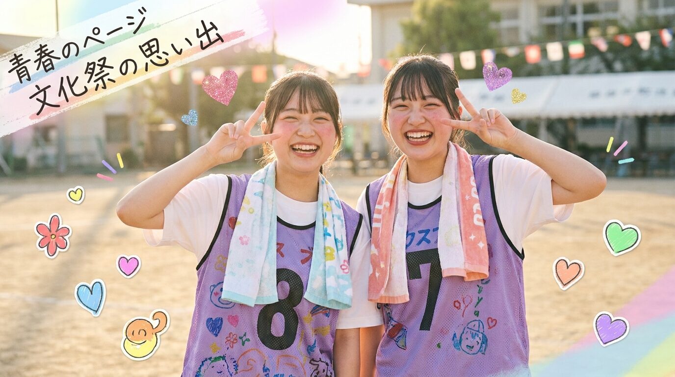 Filmoraのテキスト挿入で体育祭プリ画像を仕上げるイメージ