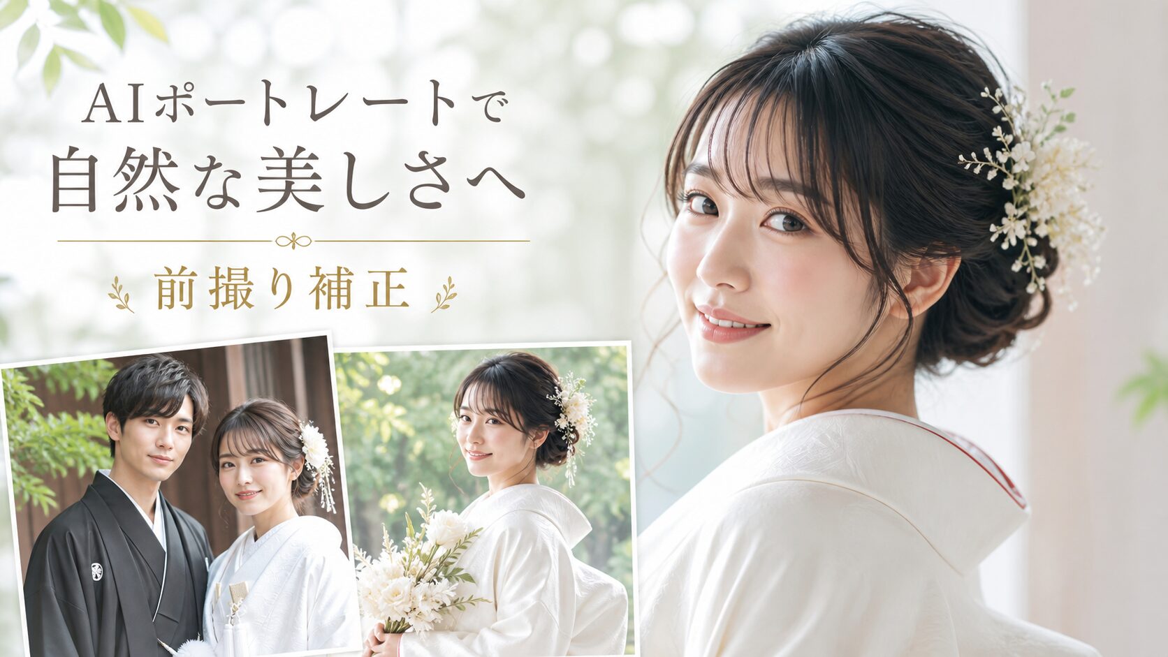花嫁花婿の表情や清潔感を整えやすいAIポートレート