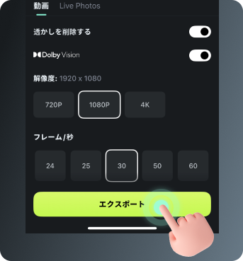 スピードランプ動画のプレビューとエクスポート