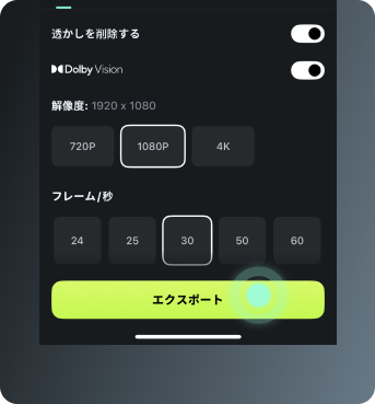 スピードランプ動画のプレビューとエクスポート