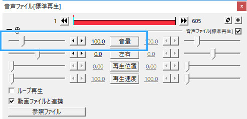 動画編集ソフトaviutlでの再生タイミングと音量の調整