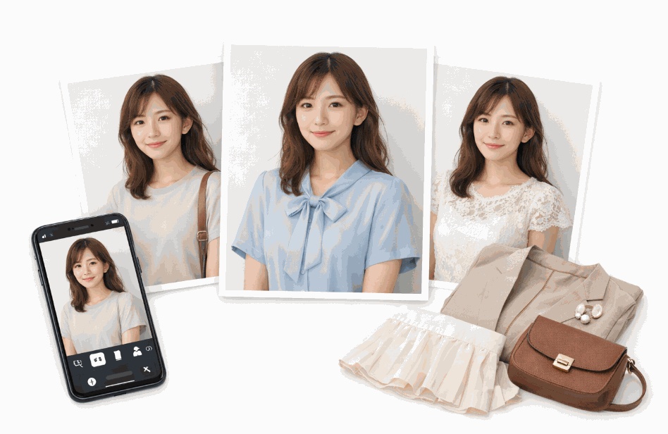 写真加工で服を変える機能のよくある質問