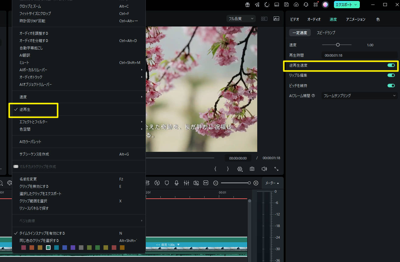ブーメラン動画を作成