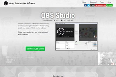 ゲーム録画ソフトOBS Studioをダウンロードする