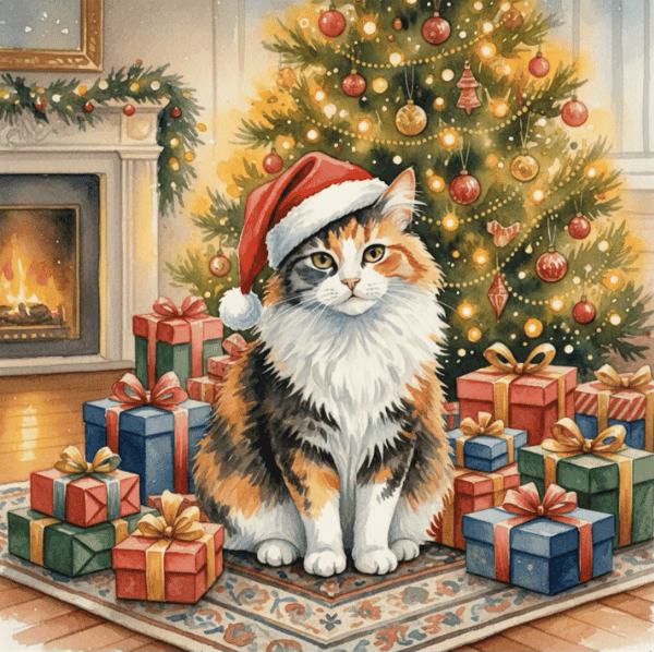 Filmoraクリスマスねこが動き出す