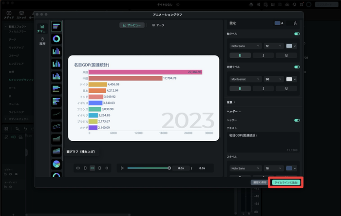 インフォグラフィックに情報を追加