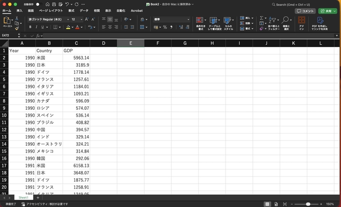 インフォグラフィック作成のためのデータ整理方法