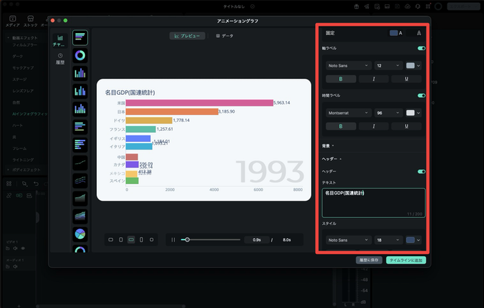 インフォグラフィックのレイアウト調整