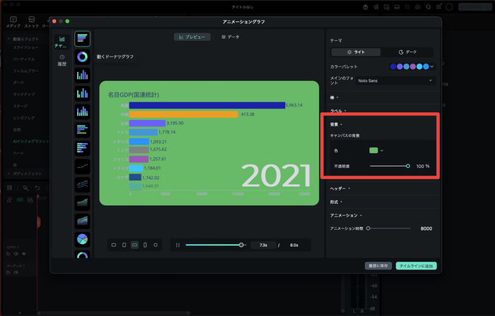 インフォグラフィックの透明背景制限と回避策