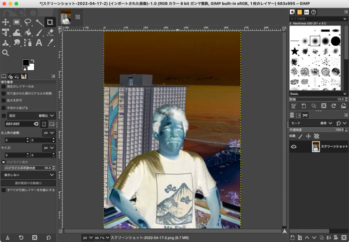 GIMPで色反転2