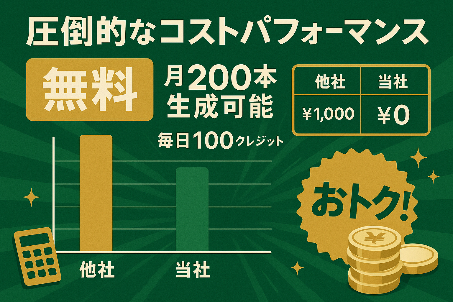 圧倒的なコストパフォーマンス