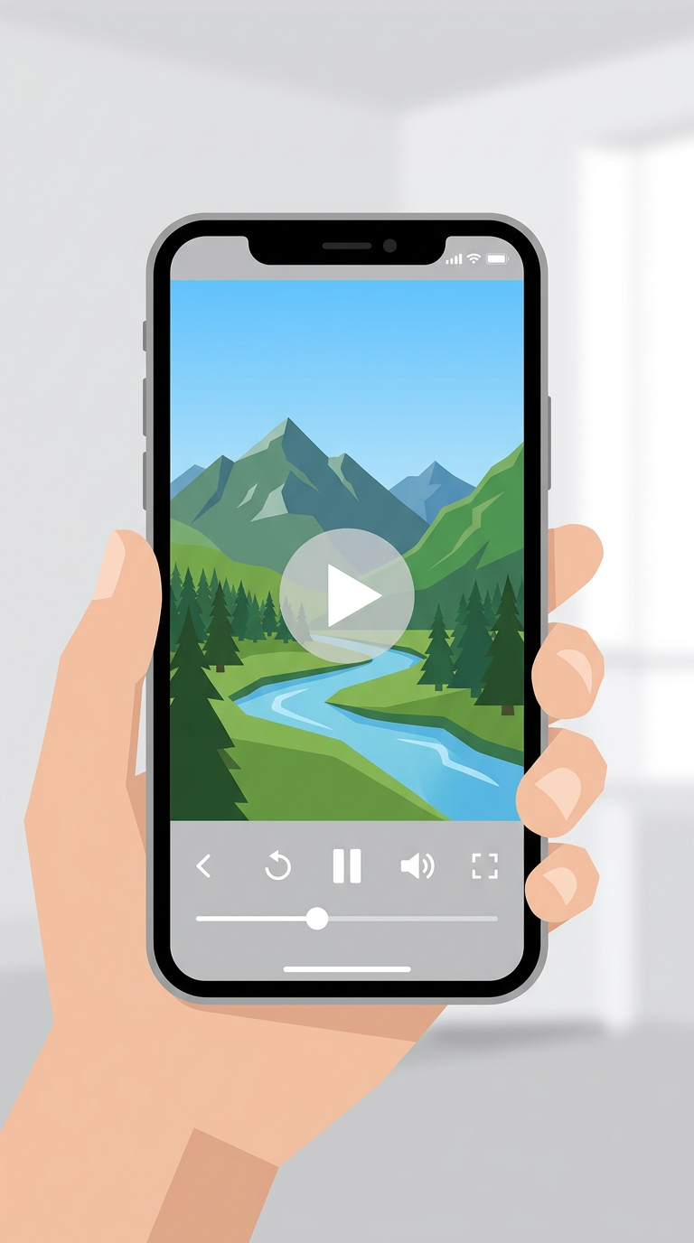 iPhoneの写真アプリで動画を再生する