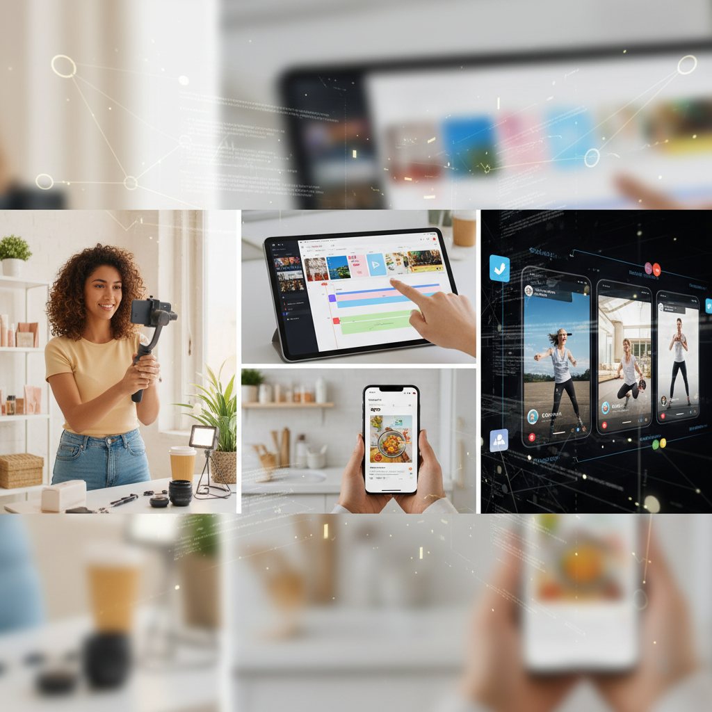 AI動画編集の活用シーンを示すイメージ