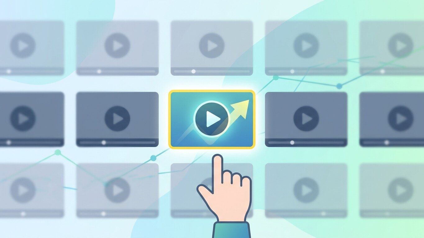 多数の動画の中で目を引くサムネイルのイメージ
