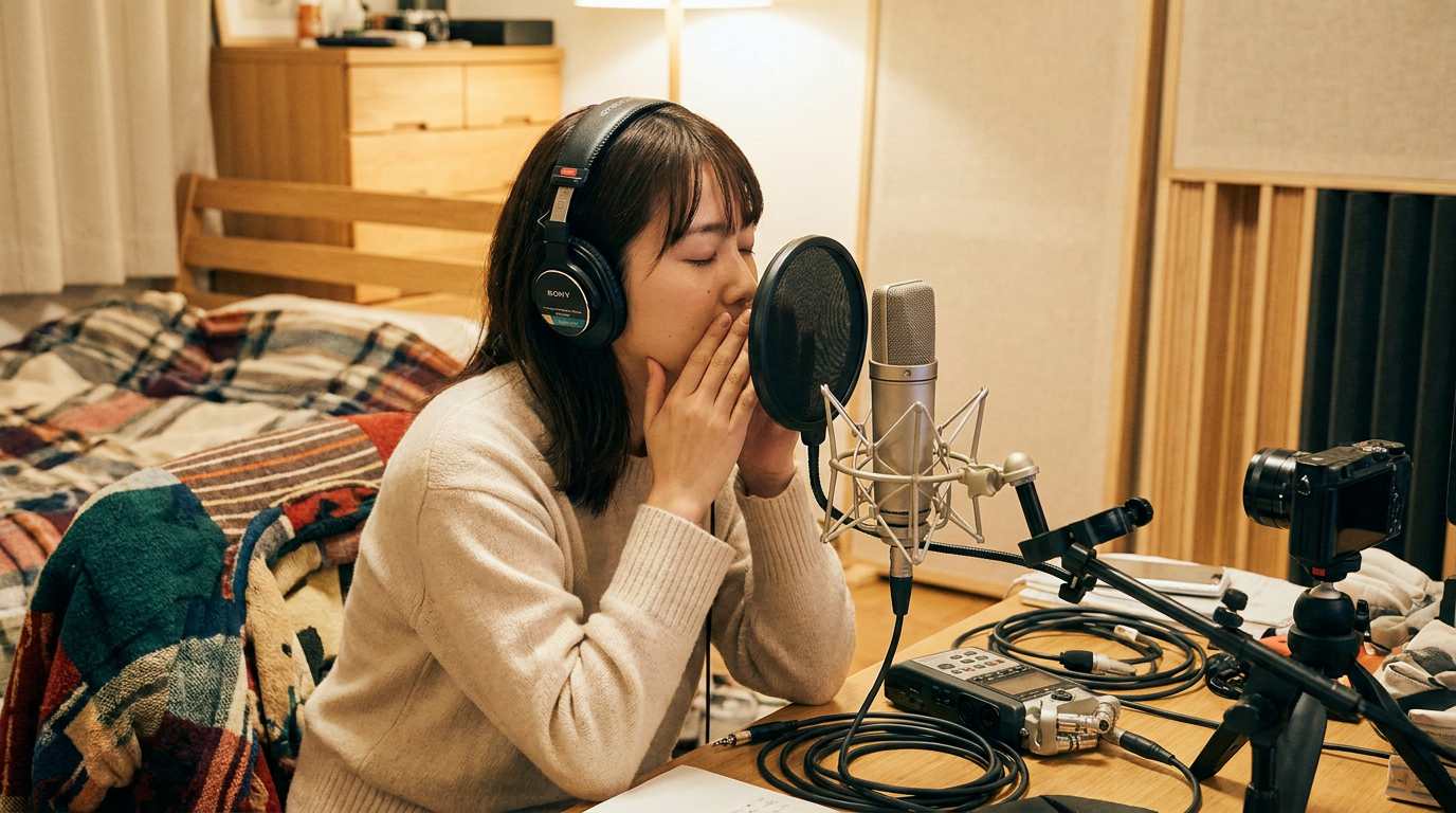 ASMRを収録するクリエイターのイメージ
